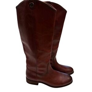 Frye Melissa Button 2 Tall Women’s Leather Boots Redwood Size 6.5 NEW